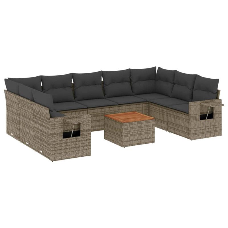 Vidaxl Garden Sofa Set Grey