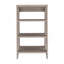 Armoire à linge Jenne, quatre tablettes ouvertes, finition gris clair-25038498
