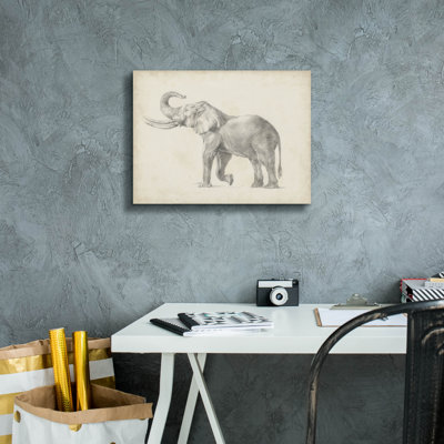 «Elephant Sketch 1» par Ethan Harper, art mural sur toile