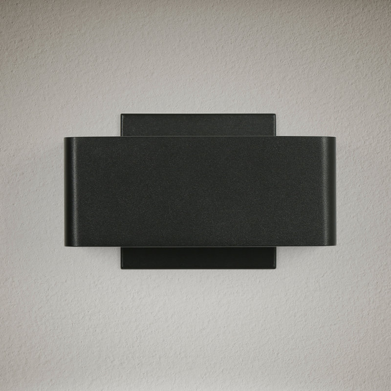 Modern Rectangle LED Wall Sconce with Matte Black Finish