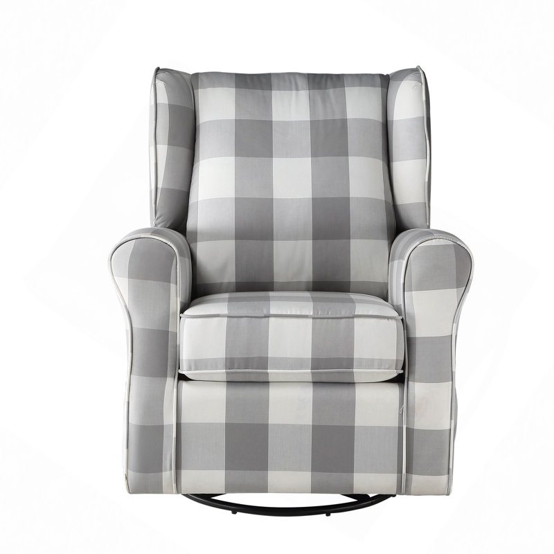 Rolled Arm Swivel Chair With Glider