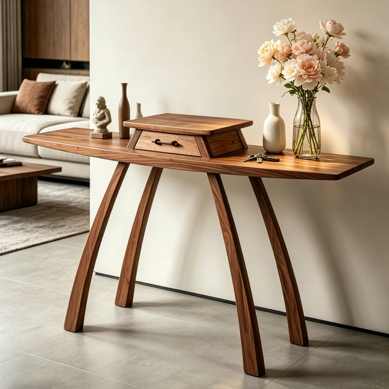 New Chinese-style solid wood console table
