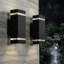 Outdoor Square Wall Light, Black GU10 Exterior Sconce, Waterproof Patio IP44 Lamp 10 Inch/26cm
