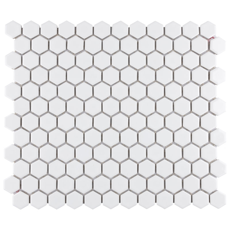 Metro 0.87" x 0.87" Hex Porcelain Mosaic Floor & Wall Tile
