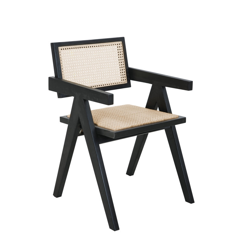 Ernie 45cm H Fabric Upholstered Armchair, Black