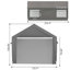 10 Ft. W x 20 Ft. D Carport Galvanized Steel Portable Garage Storage Shed Canopy-92474563