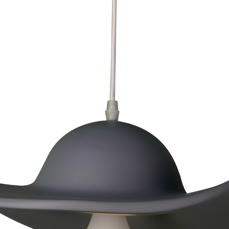 Luminaire suspendu en résine à 1 lumière avec ampoule