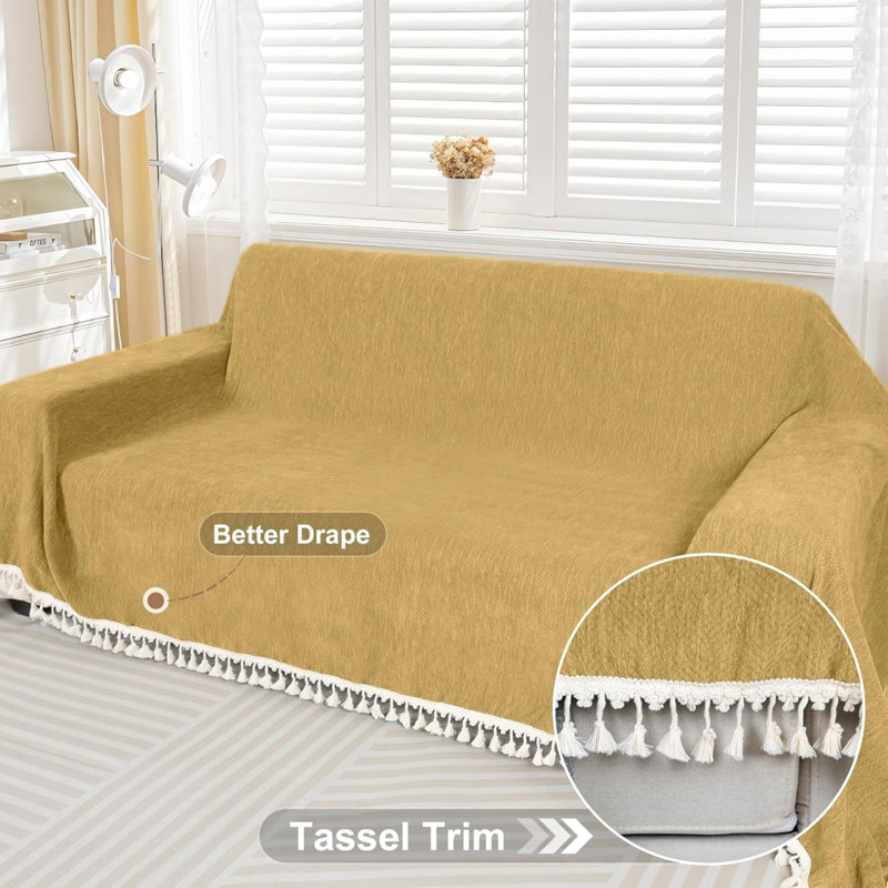 Sofa Slipcover, Yellow
