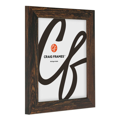 Cadre photo Craig Frames 61 x 81 cm (24 x 32 pouces), couleur châtaigne, style Bauhaus 125, moulure en MDF de 3,2 cm (1,25 pouce), finition texturée, vitre en plexiglas et système d'accrochage inclus.