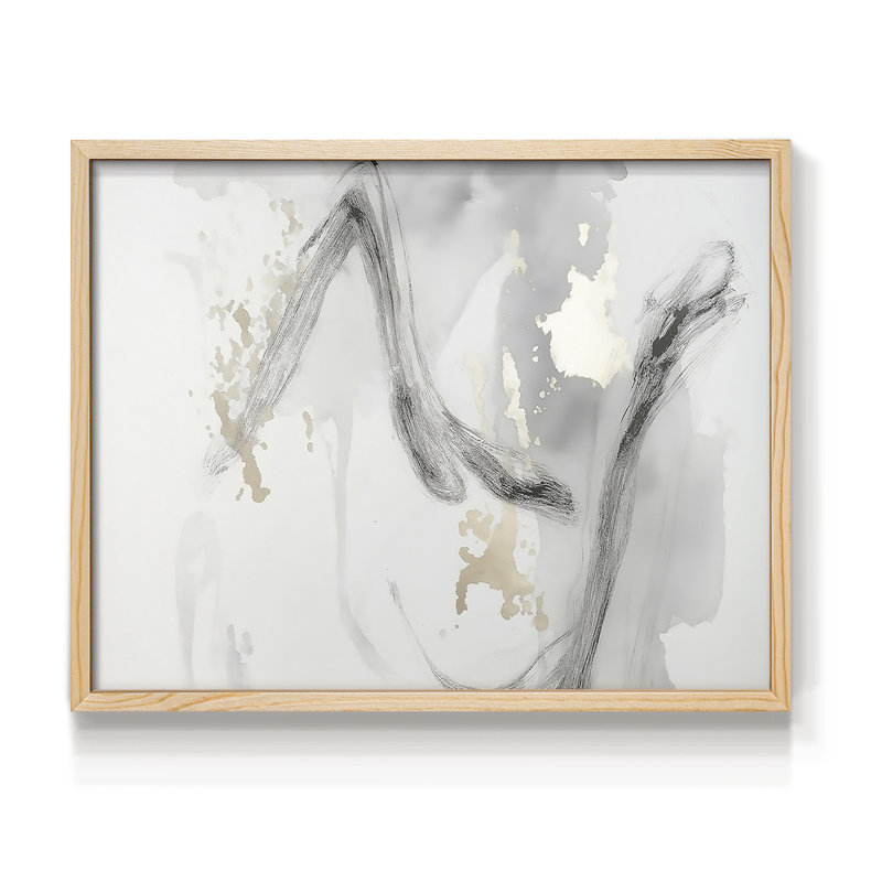 Série abstraite - XXXIV - reproduction encadrée, Naturel, H 11 po x l 14 po