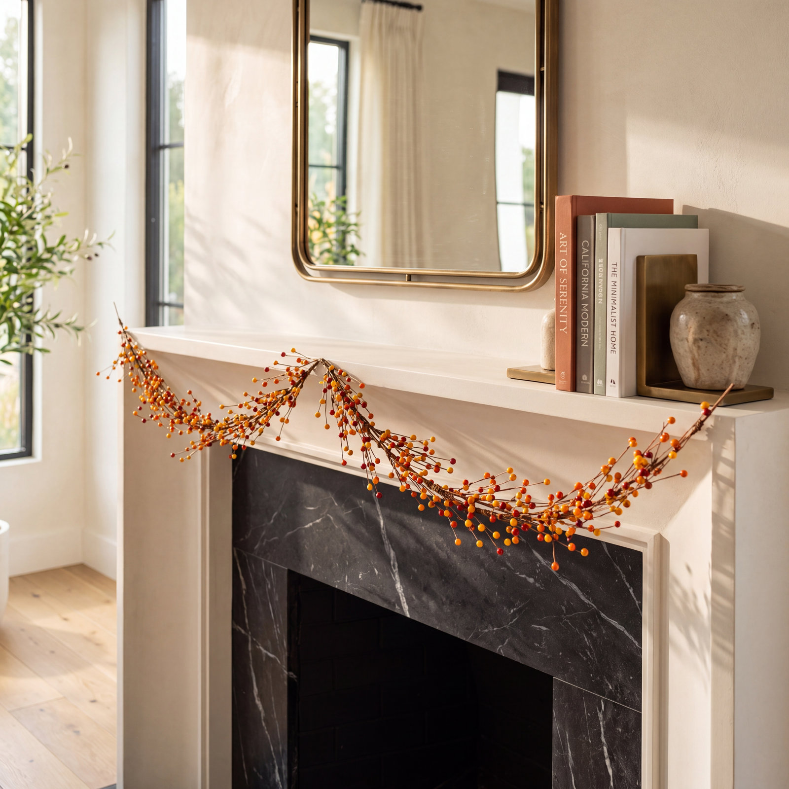 70" Artificial Fall Berry Garland