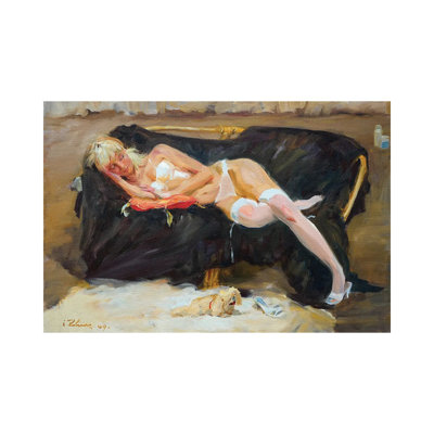 Sleeping Woman by Igor Zhuk - Wrapped Canvas Painting