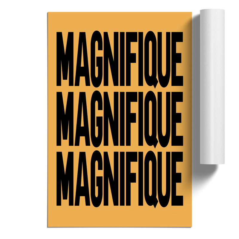 Magnifique Yellow - Frameless Print, 84cm H x 59cm W x 0.1cm D