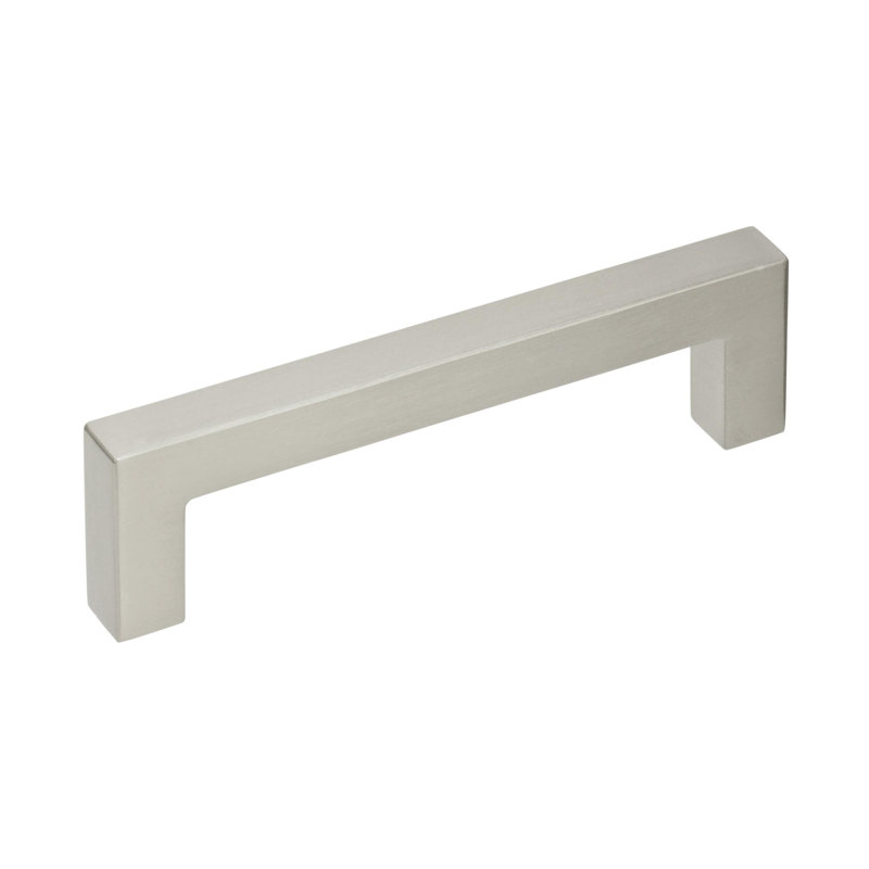Poignée d'armoire en nickel satiné centre à centre Monument 3-3 / 4 pouces (96 mm) - paquet de 10, 3 3/4", Nickel satiné
