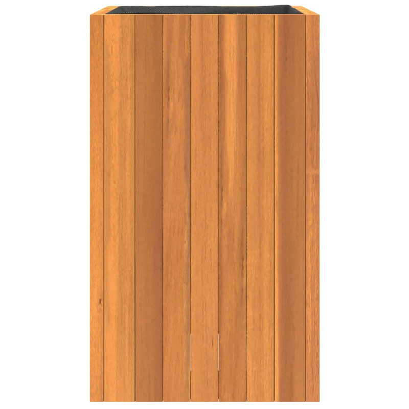 Millwood Pines Garden Planter Solid Wood Acacia, 23.6" H x 13.8" W x 13.8" D