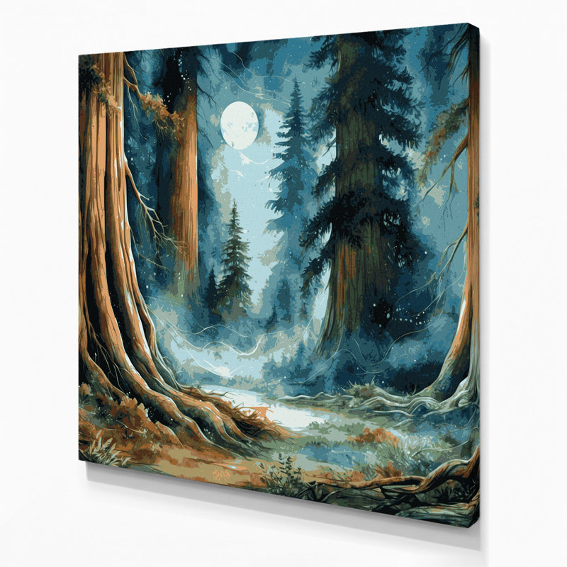 Art mural sur toile de l'Action de grâce, forêt et forêt, H 12 po x l 12 po