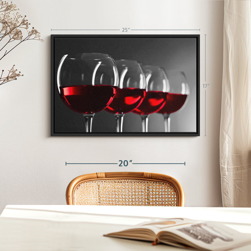 «Red Wine Row Wall Art», H 29 po x l 43 po