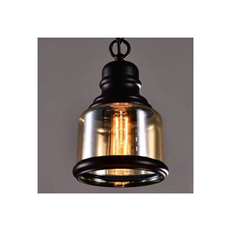 Murugan 1 - Light Black/Clear Single Pendant