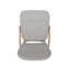 Ensemble de 2 chaises d'extérieur en rotin PE et aluminium sans accoudoirs, finition grise et bambou