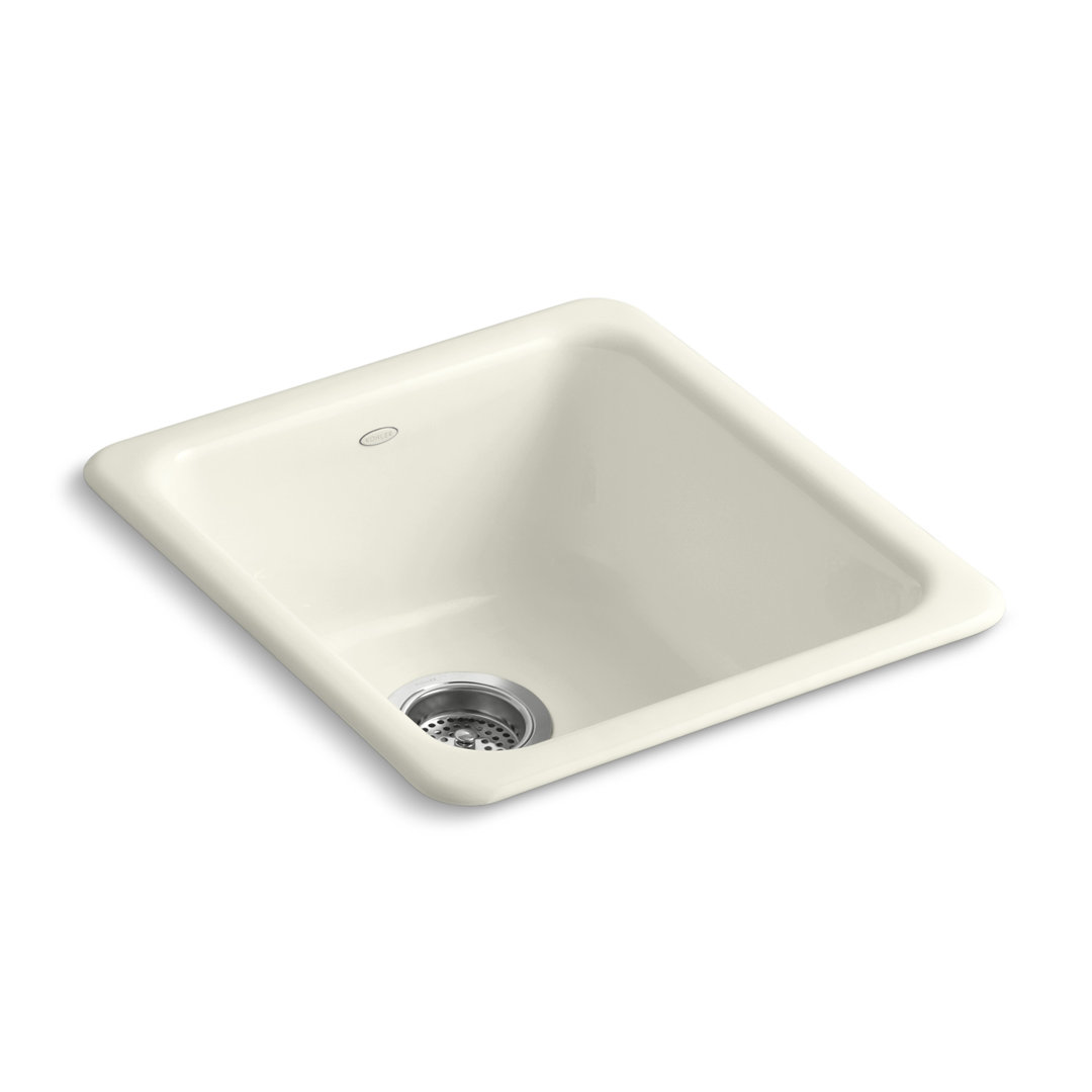 IronTones 17" L x 18-3/4" W x 8-1/4" Top-Mount/Under-Mount Single-Bowl Kitchen Sink Kohler