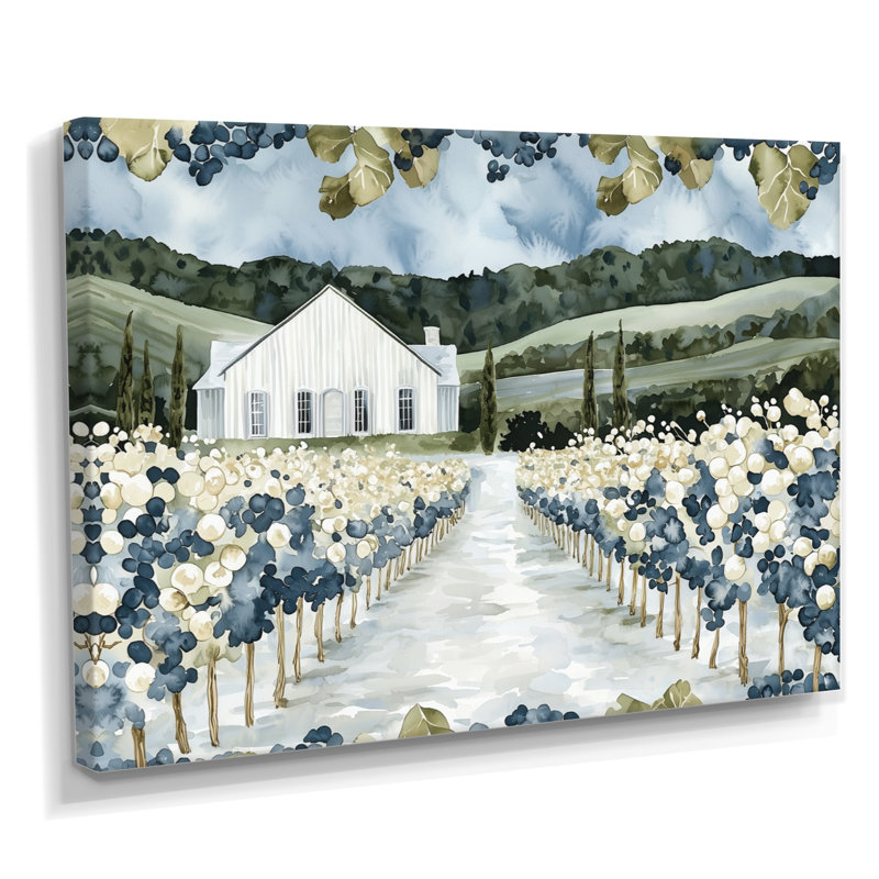 Italian Vineyard Landscape I - Décoration murale vignoble, H 12 po x l 20 po, Toile tendue, Ne s’applique pas