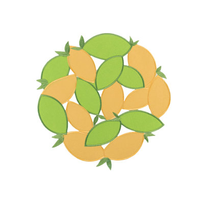 Cianny Lemon Lime Cut Work Doily