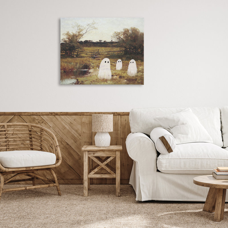 Art mural sur toile, "Fantômes en campagne traditionnelle", design par Victoria Barnes, H 30 po x l 40 po