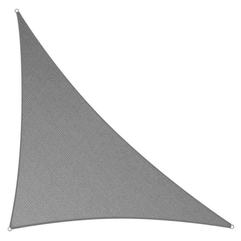 Voile d'ombrage triangulaire droit Amgo 200 g / m², blocage UV 95%, Gris, 28,4 pi x 20 pi