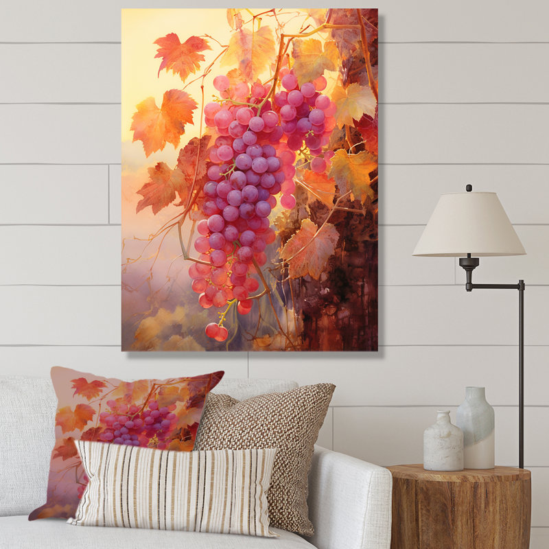 Décoration murale Vineyard Veil, H 44 po x l 34 po x P 1,5 po, Toile tendue