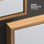 «Warm Gold Neutral Abstract Triptych», reproduction d'art encadrée sur toile, 3 pièces-1451920351-1451920352