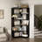 63.8"H 6-Tier L-Shaped Corner Bookshelf-769127414