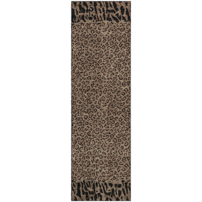 Premium Machine Washable Alvey AMF1230 Animal Skin Rug, Runner 2'3" x 7'6"
