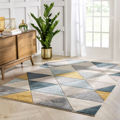 Ruby Geometric Area Rug