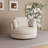 49.6" W Oversized Modern Swivel Accent Chair With Pillows And Ottoman-42282175