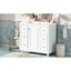 Meuble-lavabo de 36 pouces avec bois massif et alliage de zinc, meuble-lavabo moderne à assemblage rapide, tablette réglable en forme de U, conception à plusieurs tiroirs, dossier ouvert pour la plomberie-225916364