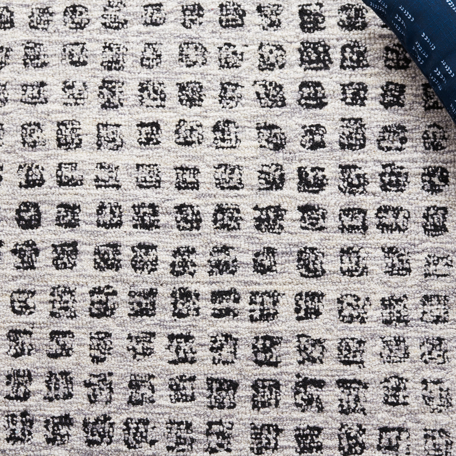 Everdine Hand-Tufted Geometric Wool Rug, Square 6'