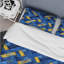 Ensemble de housse de couette moderne bleu et jaune Basketweave Patterns II-109156168