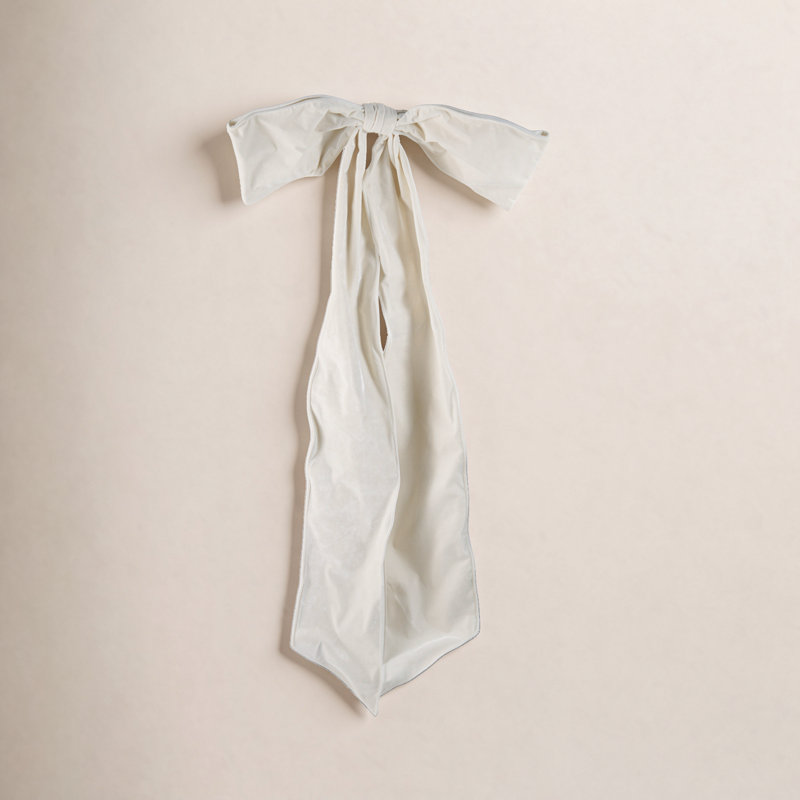 White Fabric Bow with Iron Frame