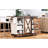 55.5 - Inch Rolling Kitchen Island With Drop Leaf, Barn Door, Storage Drawers, And Built In Power Outlet For Organization Island, Sliding Adjustable Shelf, Lockable Wheels, Dining Room Decor