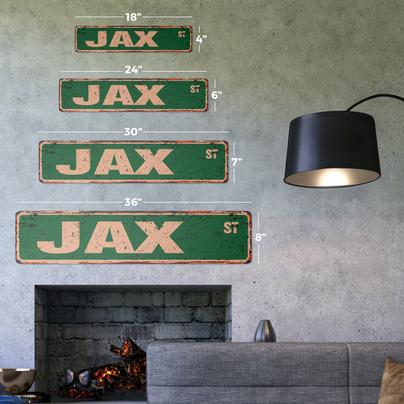 Plaque de rue en aluminium Jax