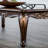 Coffee Table, Traditional Rectangle, Dark Cherry & Gold
