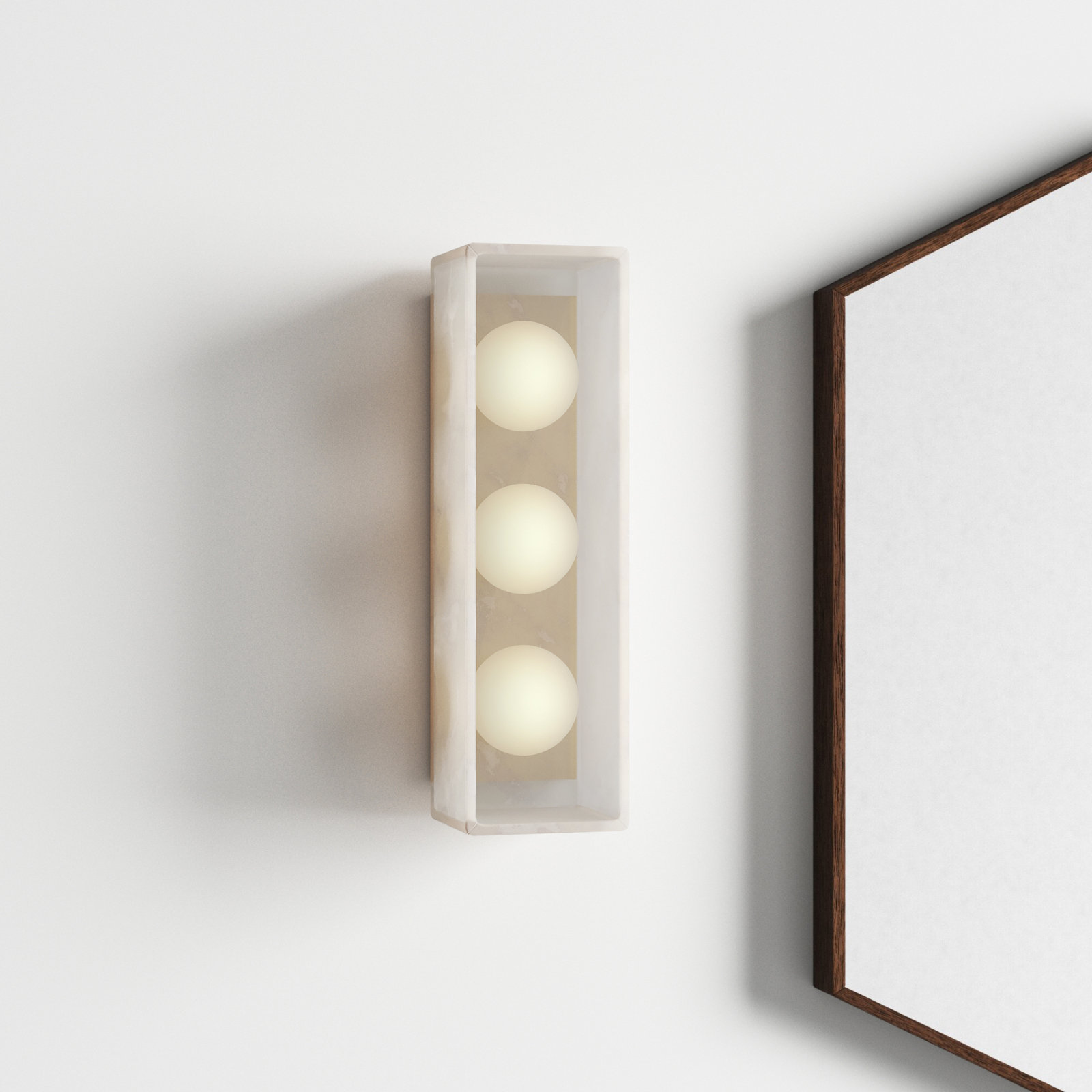 Saumya 3 Light Alabaster Bath Bar