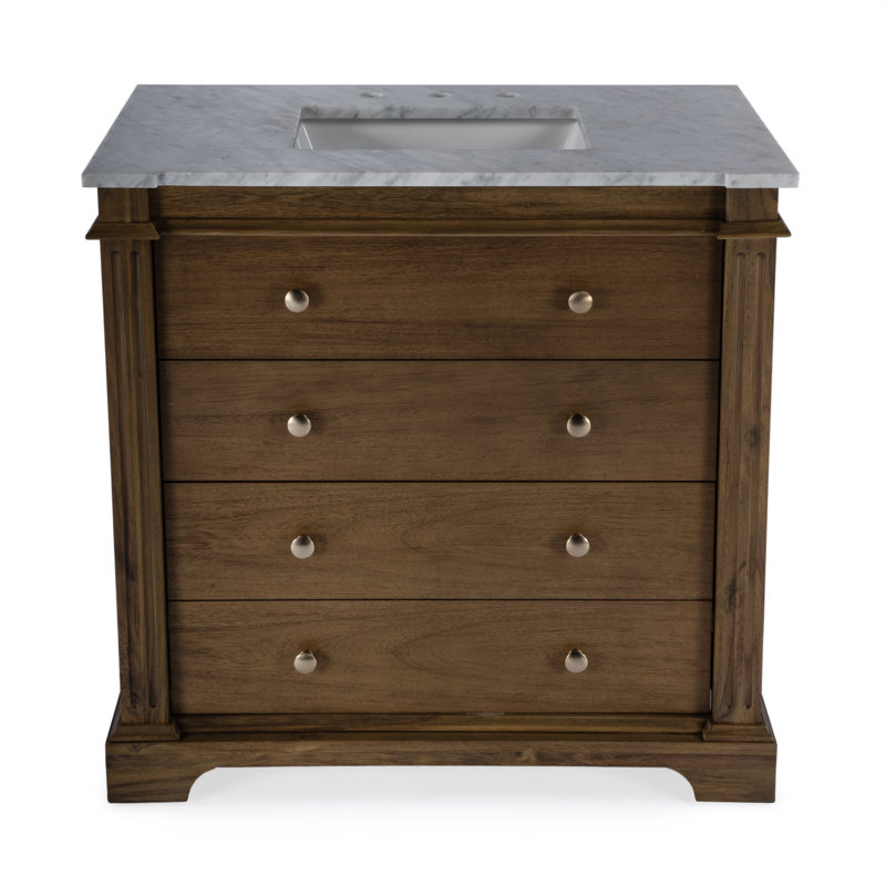 Hanson 36" Single Bathroom Vanity Set, Brown