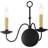 Black Steel Base 13" 2-Light Wall Sconce - Stylish Lighting Fixture