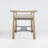 Solid Oak and Papercord Storage Bench-97912222