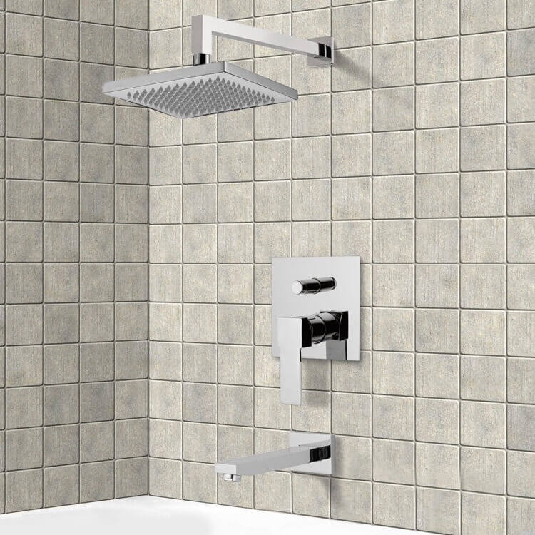 Peleo Diverter Tub and Shower Faucet with Valve