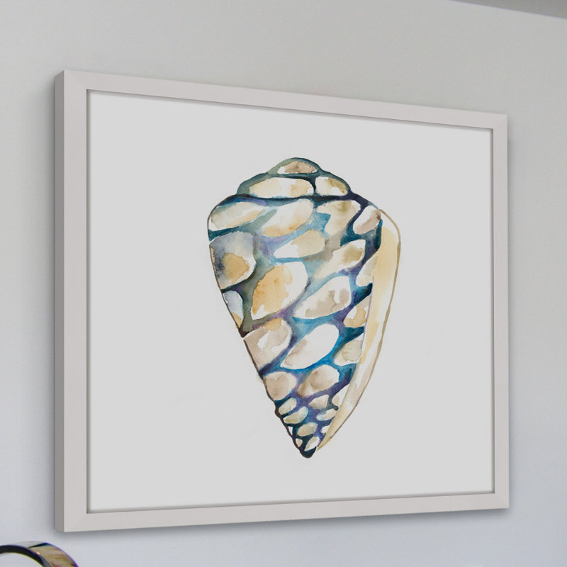 «Aquarelle Shells III», reproduction encadrée, H 24 po x l 24 po x P 1,5 po