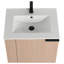 Meuble-lavabo moderne 24 po avec lavabo en céramique blanche Ebern Designs - tablettes ouvertes à gauche Elmridge-24304379
