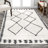 Schlenker Moroccan Diamond Shag White/Gray Rug-1586838619