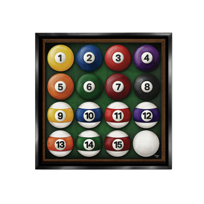 " Traditional Billiards Balls " Print
